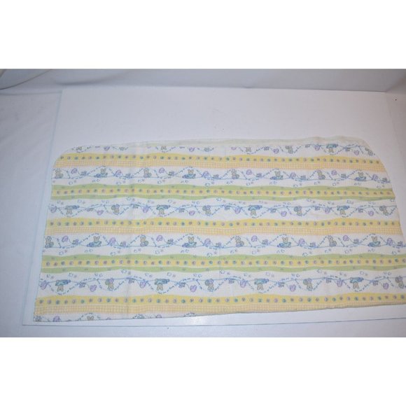 Vtg Hospital BABY Receiving Blanket Cotton 26X26 Bunny rabbit Easter Egg Nursery - Picture 4 of 7
